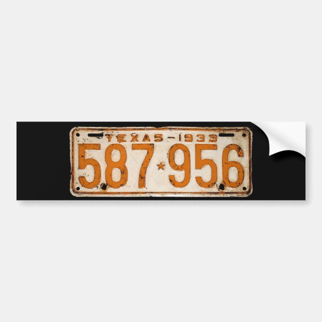 Bonnie & Clyde License Plate Bumper Sticker (Front)