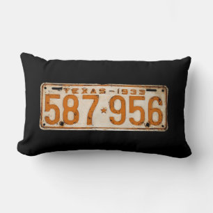 Bonnie & Clyde License Plate Lumbar Pillow