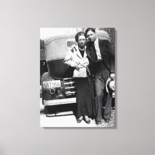 Bonnie Parker and Clyde Barrow 1933 Canvas Print