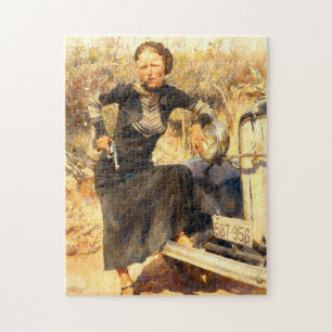 Bonnie Parker Smoking A Cigar 1933 AI Painting Jigsaw Puzzle