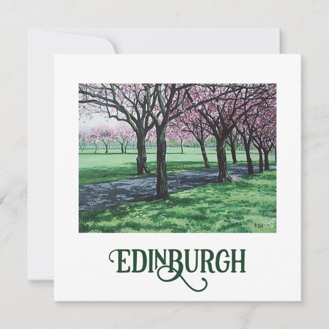 Bonnie Scotland Edinburgh Meadows fine art  Holiday Card (Front)