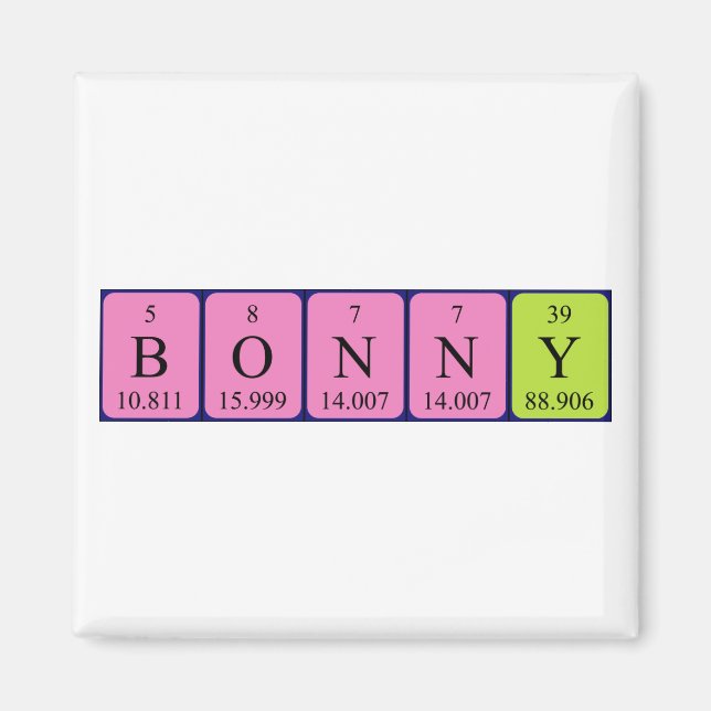 Bonny periodic table name magnet (Front)