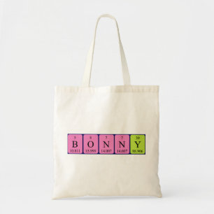 Bonny periodic table name tote bag