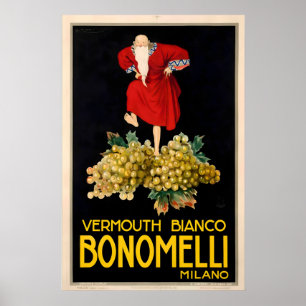 Bonomelli Vermouth Bianco by Archille Mauzan Food Poster