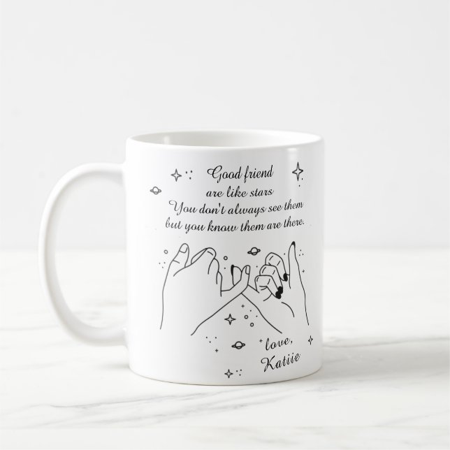 Bons amis comme Star Personal Best Friends Mug (Gauche)