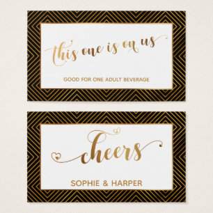 Bons de bar, Script Cœurs d'Or, Diamants, Noir