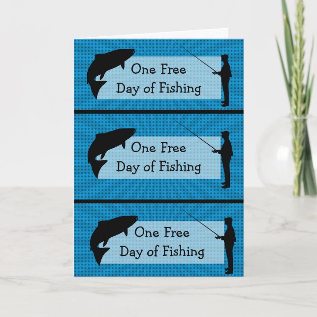 Bons d'Humour de pêche amusant Carte d'anniversair (Devant)