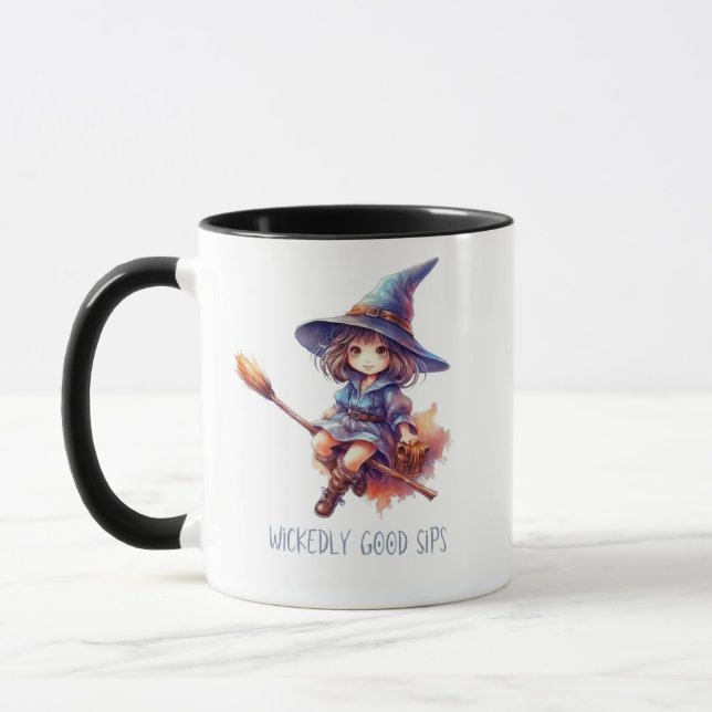 Bons Sips Bons Joli sorcier Halloween Mug (Gauche)