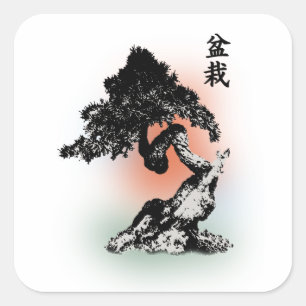 Bonsai 01 square sticker