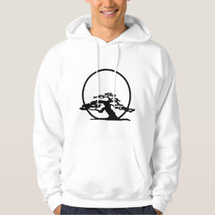 Bonsai against sun outline image graphic design hoodie