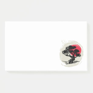 Bonsai Art Japanese Sunset Post-it Notes
