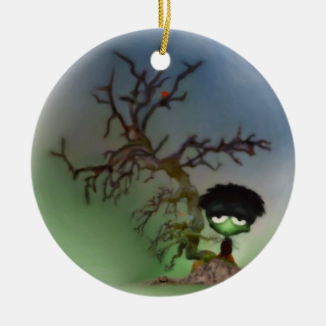 Bonsai Boy Ceramic Ornament (Front)