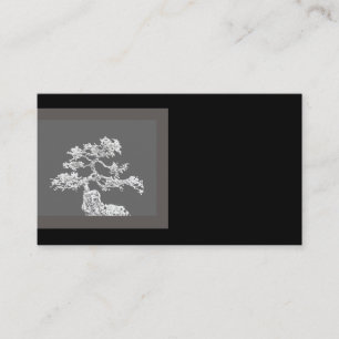 bonsai carte de visite unique noir et gris