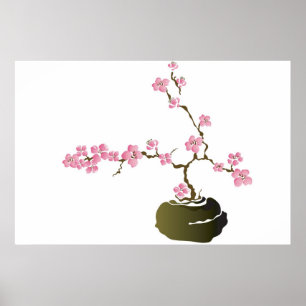 Bonsai cherry tree Poster