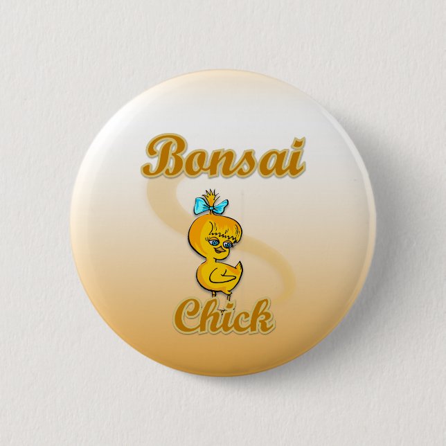 Bonsai Chick 2 Inch Round Button (Front)