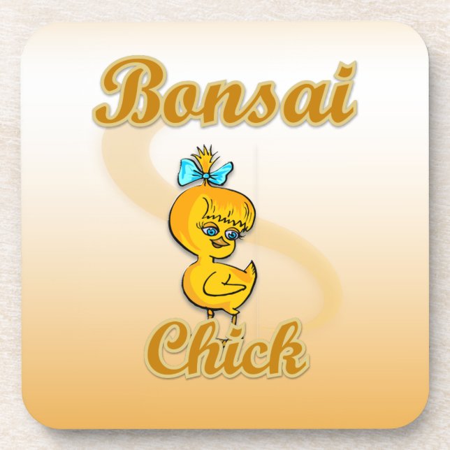 Bonsai Chick Coaster (Front)