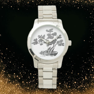 Bonsai - Chinese Style - black and white Watch