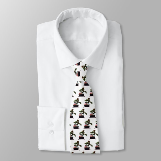 Bonsai Christmas Tree Tie (Tied)