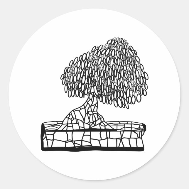 BONSAI CLASSIC ROUND STICKER (Front)