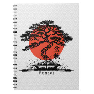 Bonsai Japanese Kanji Personalized Notebook
