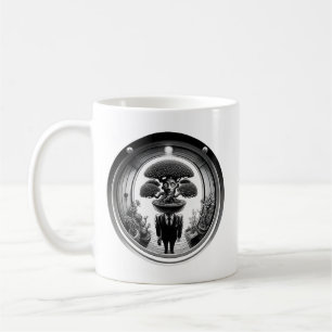 Bonsai Mind: A Surreal Plant Fusion   Fisheye Coffee Mug