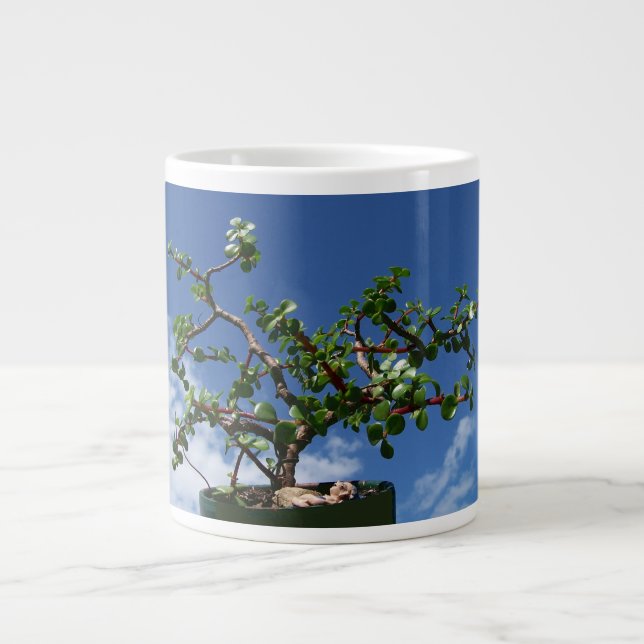 Bonsai portulacaria afra tree 1 large coffee mug (Front)