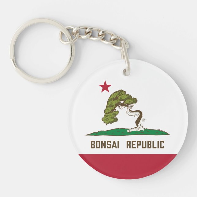 Bonsai Republic Flag Keychain (Front)