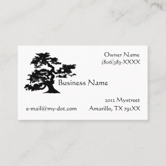 Bonsai Silhouette Business Card