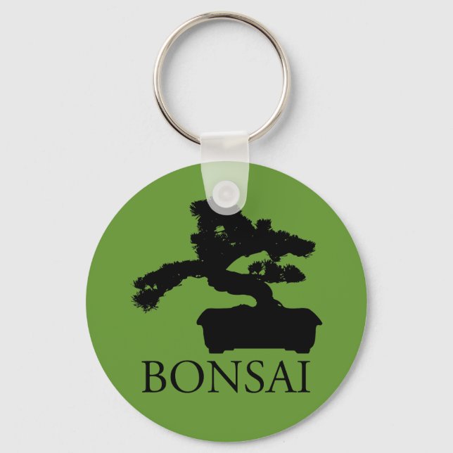 Bonsai Silhouette Keychain (Front)