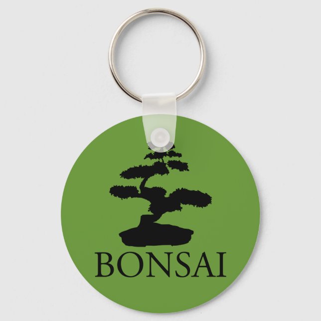 Bonsai Silhouette Keychain (Front)