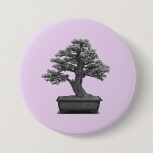 bonsai tree 3 inch round button