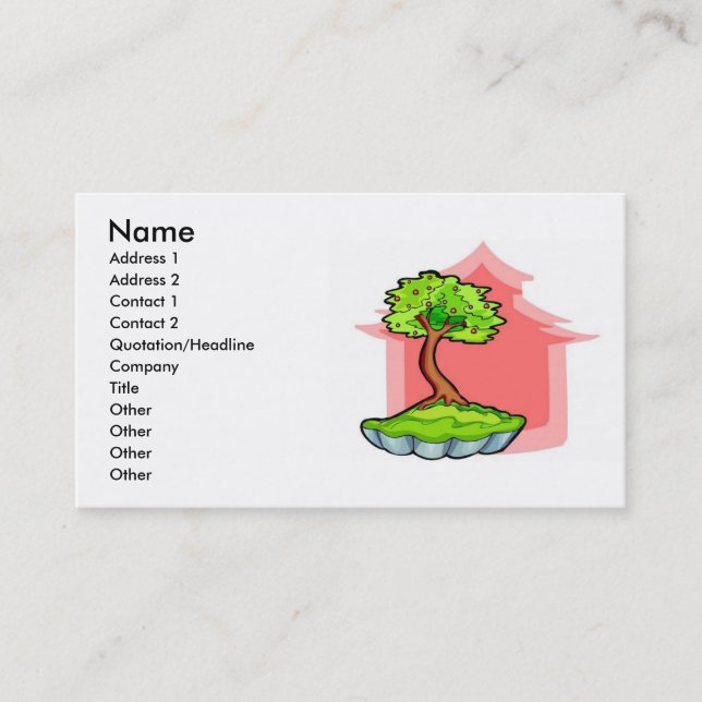 Bonsai Tree Business Card (Front)