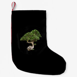 bonsai tree enso circle calligraphy zen small christmas stocking