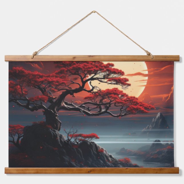 Bonsai Tree  Hanging Tapestry (Front)