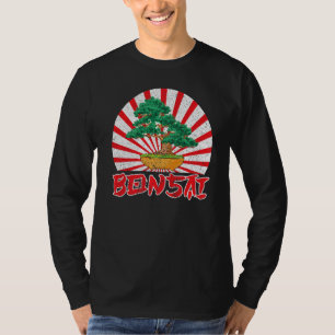 Bonsai Tree In Japanese Zen Buddhist Enso Circle B T-Shirt