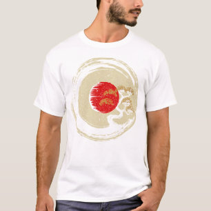 Bonsai Tree In Japanese Zen Buddhist Enso Circle T-Shirt