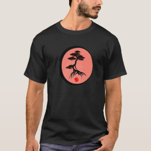 Bonsai Tree Japanese Calligraphy Zen Nature Mini G T-Shirt