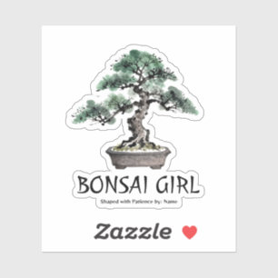 Bonsai Tree Japanese Sumi-E Ink Art Personalized
