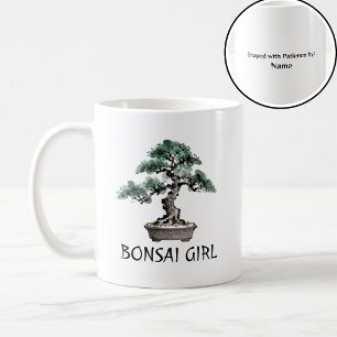 Bonsai Tree Japanese Sumi-E Ink Art Personalized Coffee Mug