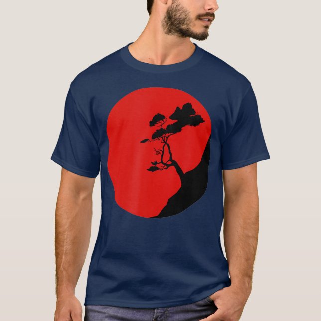 Bonsai Tree Japanese Tradition Art Graphic Tree T-Shirt (Front)