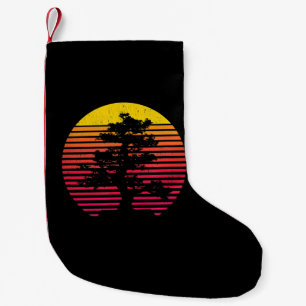 Bonsai Tree Japanese Zen Buddhist Tree Sunset Small Christmas Stocking