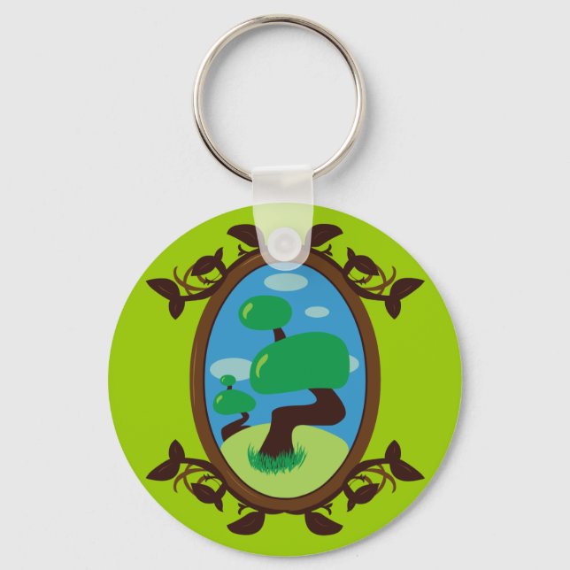 Bonsai Tree Keychain (Front)
