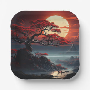 Bonsai Tree Paper Plate