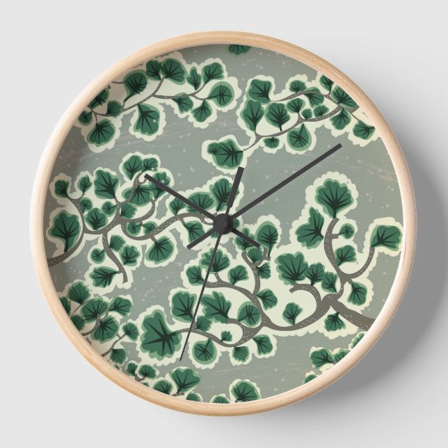 Bonsai Tree Pattern Clock (Front)