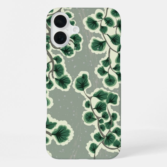 Bonsai Tree Pattern iPhone Case (Back)