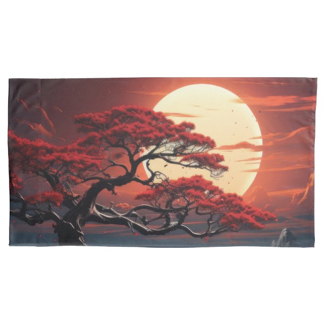 Bonsai Tree  Pillowcase (Front-Left)