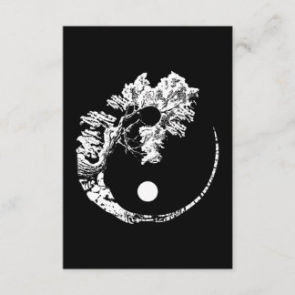 Bonsai Tree Print Zen Spirit Yin Yang Japanese Enclosure Card