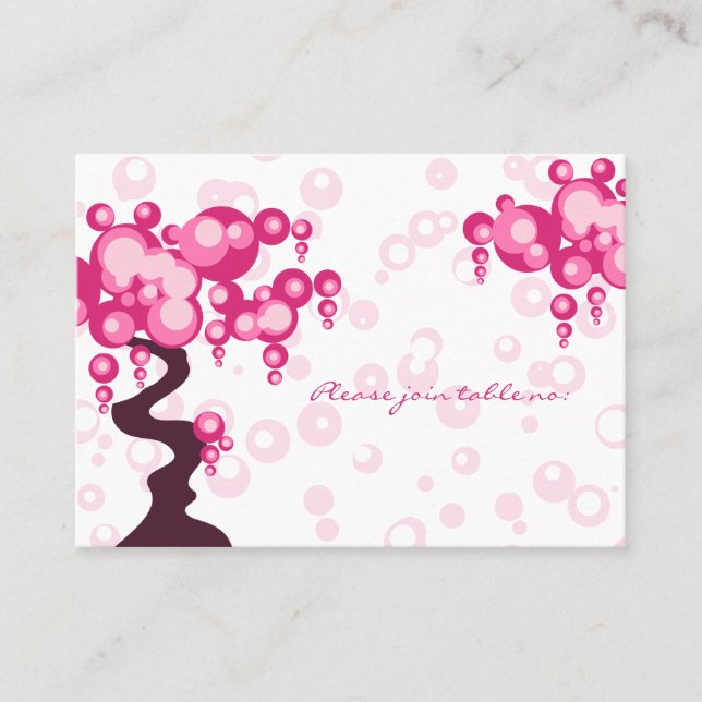 Bonsai Tree Stylish Wedding Party Place Card (Front)