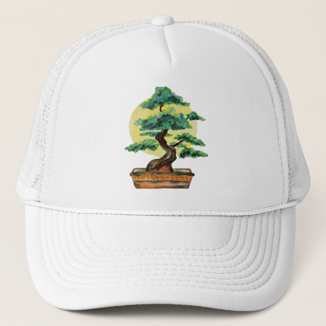 Bonsai Tree Sunshine Trucker Hat (Front)