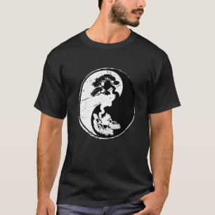 Bonsai Tree  Ying Yang Japanese Garden Zen Gardene T-Shirt